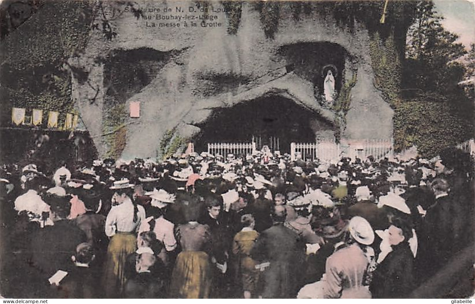 BOUHAY-LEZ-LIEGE : Sanctuaire ND De Lourdes - La Messe à La Grotte - 1908 - Other & Unclassified