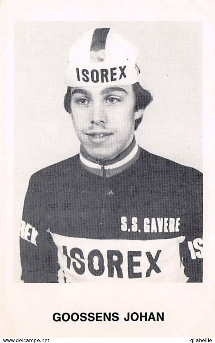Velo - Cyclisme - Coureur Cycliste Belge Johan Goosens - Team Isorex - 1981  - Unclassified