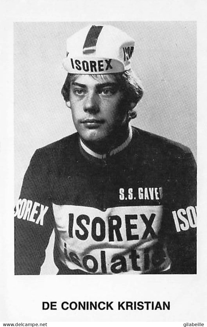 Velo - Cyclisme - Coureur Cycliste Belge  Kristian De Coninck - Team Isorex - 1981  - Unclassified