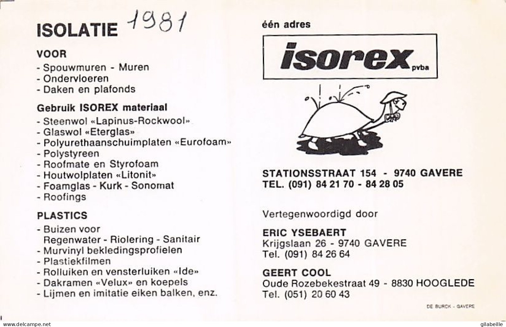 Velo - Cyclisme - Coureur Cycliste Belge Wim De Smet - Team Isorex - 1981  - Non Classificati