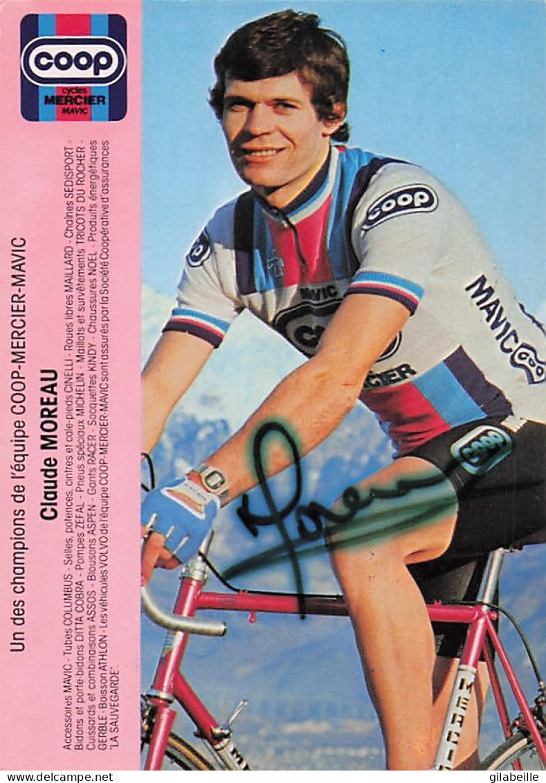 Velo - Cyclisme - Coureur  Cycliste Claude Moreau - Team COOP MERCIER  - 1983 - Cyclisme