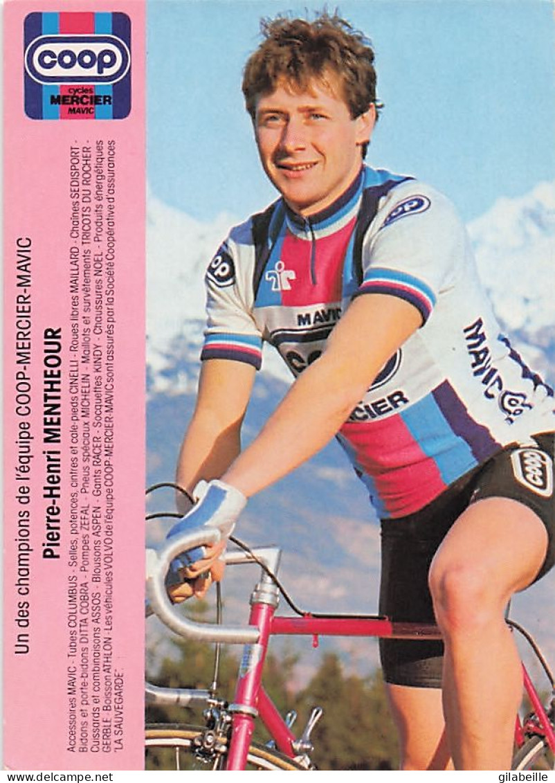 Velo - Cyclisme - Coureur  Cycliste Pierre Henri Mentheour - Team COOP MERCIER  - 1983 - Cycling