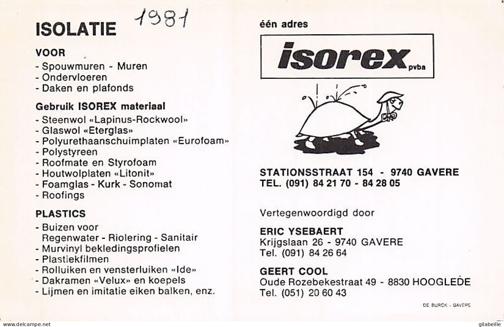 Velo - Cyclisme - Coureur Cycliste Belge Rudy Steyvers - Team Isorex - 1981  - Non Classés