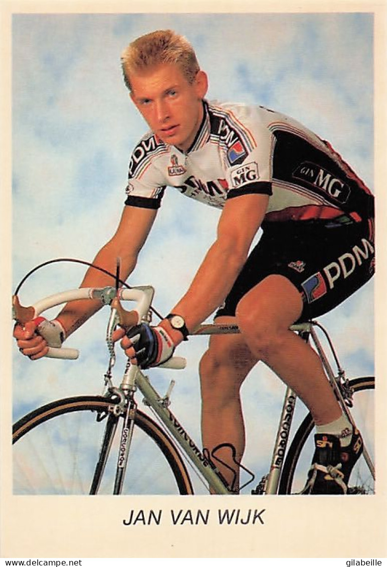 Velo - Cyclisme - Coureur  Cycliste Hollandais Jan Van Wijk - Team PDM - 1986  - Fietser  Professioneel - Cyclisme