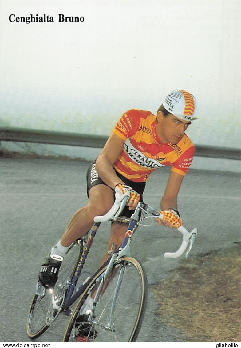 Velo - Cyclisme - Coureur  Cycliste Italien Bruno Cenghialta - Team G.S Ceramiche Ariostea - Cyclisme
