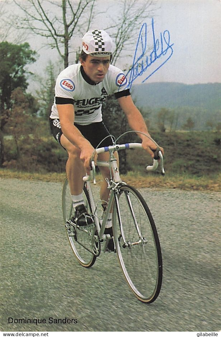 Velo - Cyclisme - Coureur  Cycliste Dominique Sanders  -  Team Peugeot - 1980 - Autographe - Radsport