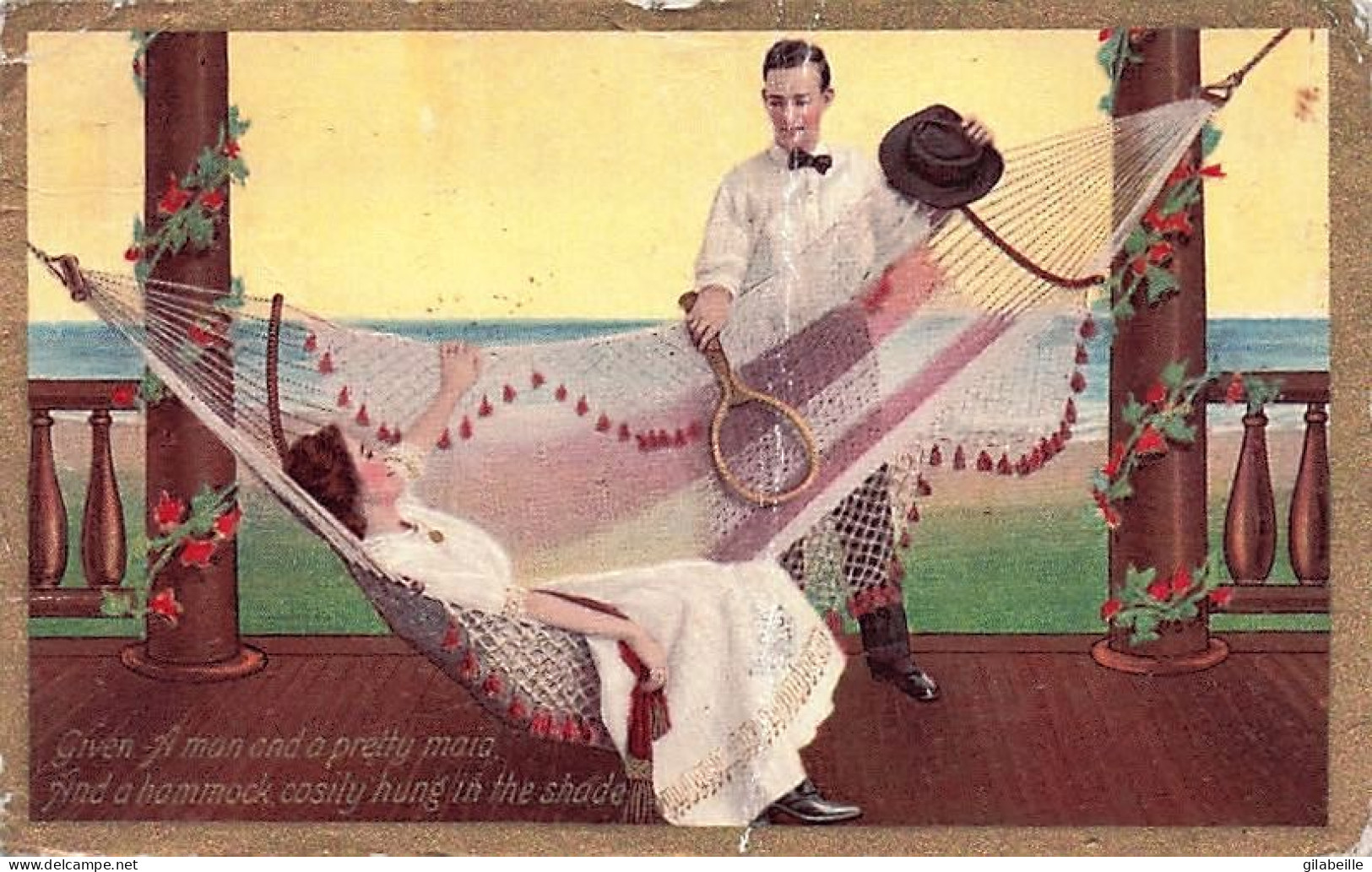 Illustrateur - TENNIS - Given.a Man And Pretty Maid ,and A Hammock Cosily Hung In The Shade - 1900-1949