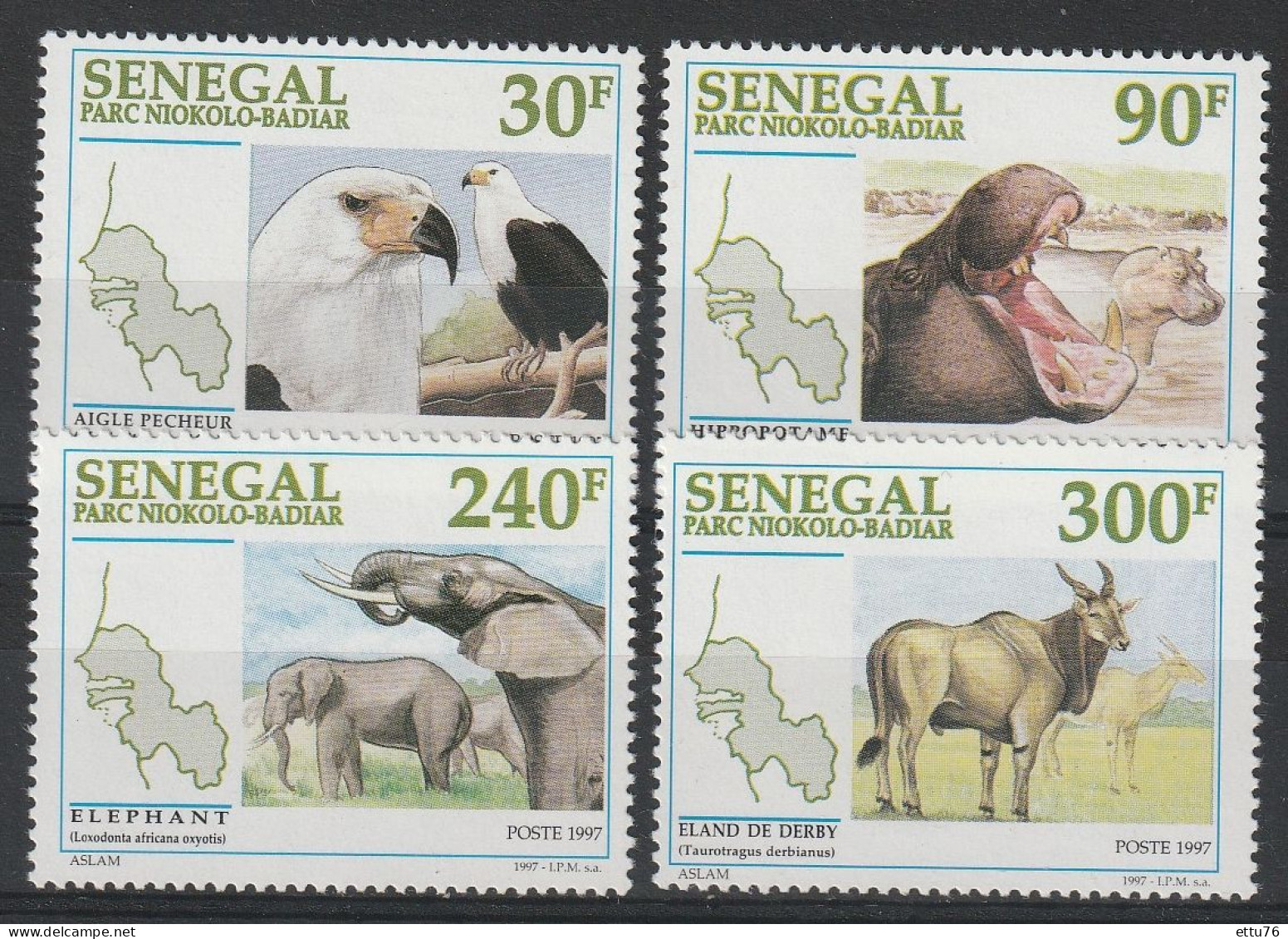 Senegal  1997  Niokolo - Badiar Park,Animals,Birds  Set  MNH - Other & Unclassified