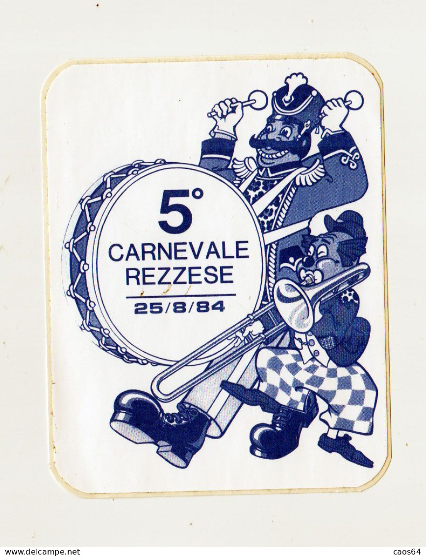 Carnevale Rezzese 1984  11 X 14 Cm   ADESIVO STICKER  NEW ORIGINAL - Stickers