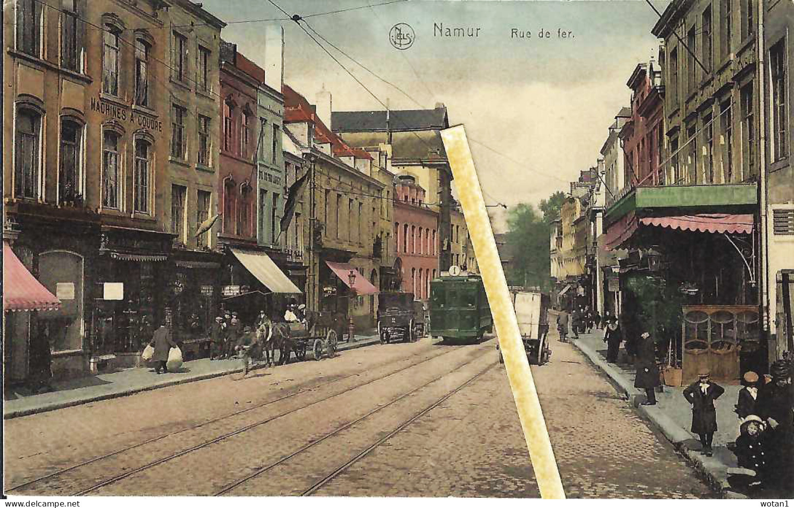 NAMUR - Rue De Fer (Colorisée) Envoyée En Feldpost Avec Oblitération Chemin De Fer De DINANT  Du 28 DEC 1916 - Namen
