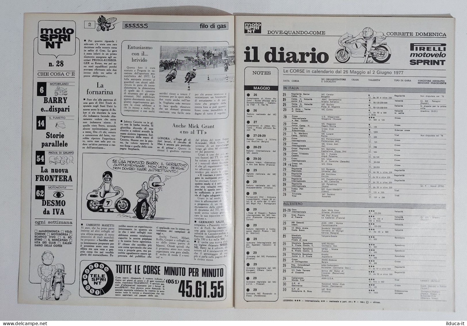 44644 Motosprint 1977 A. II N. 21 - Sheene Imola - Motori