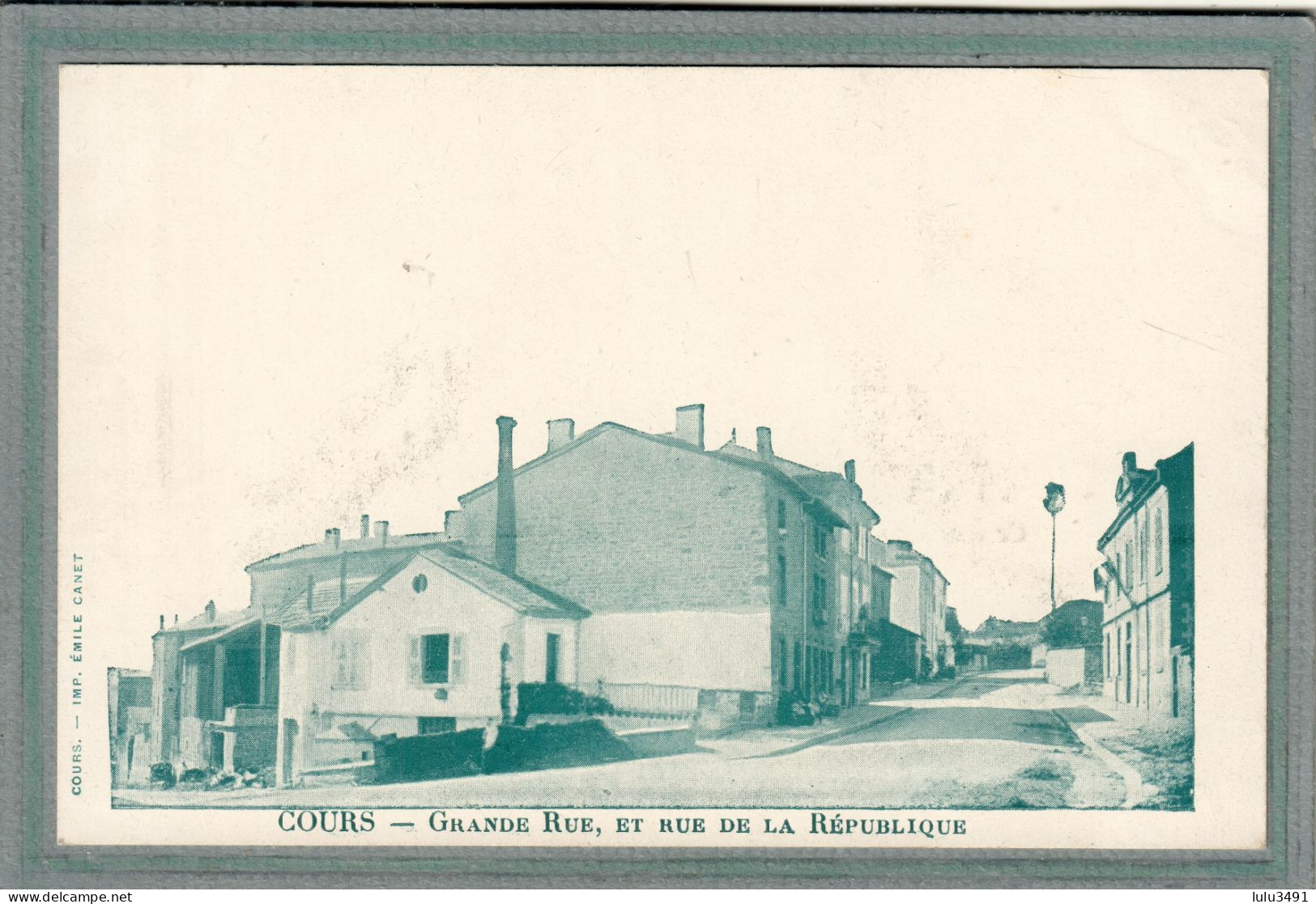 CPA - (69) COURS - Aspect Du Carrefour Grande Rue Et Rue De La République En 1900 - Cours-la-Ville