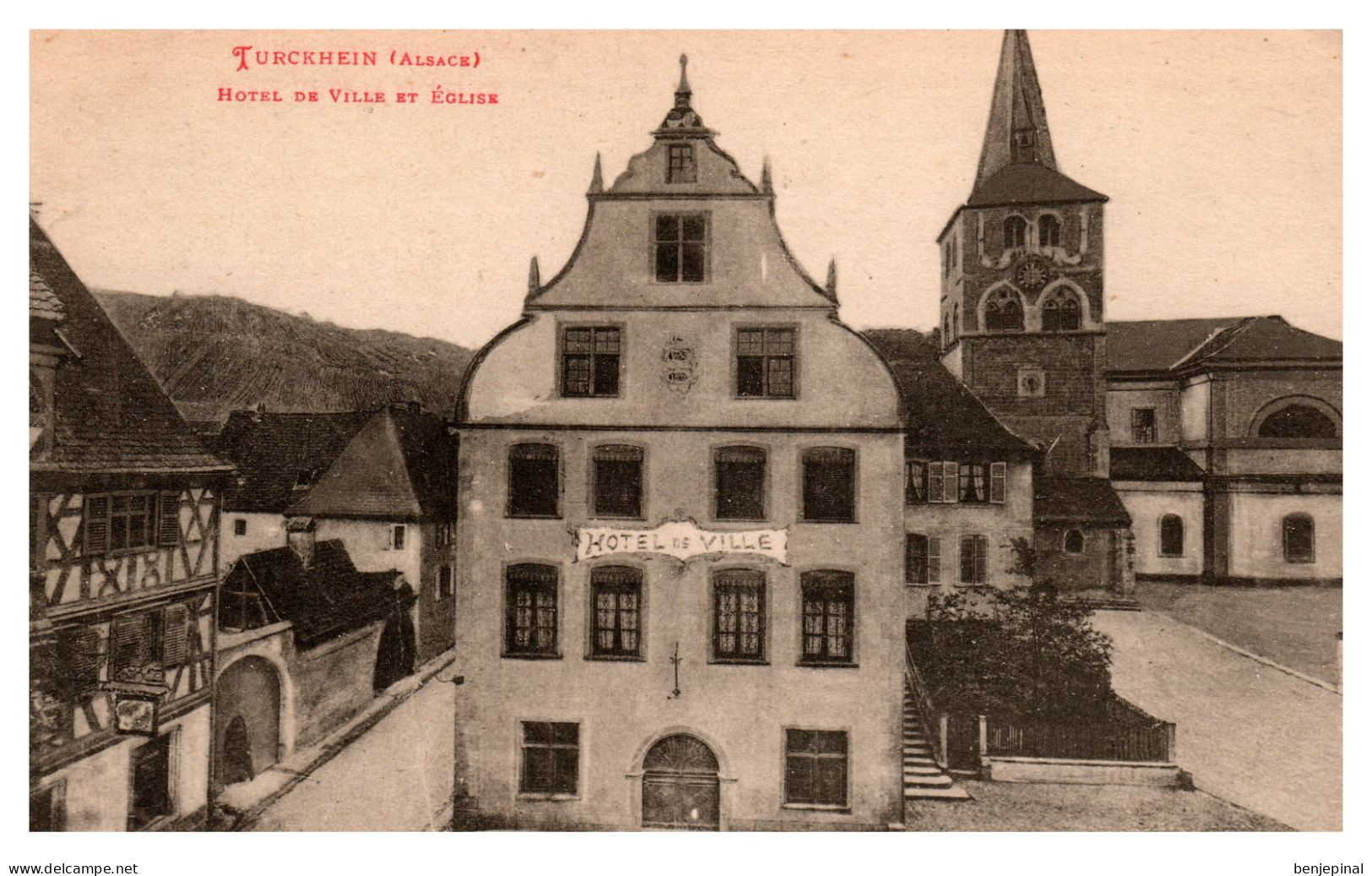 Turckheim - Hôtel De Ville Et Eglise - Turckheim