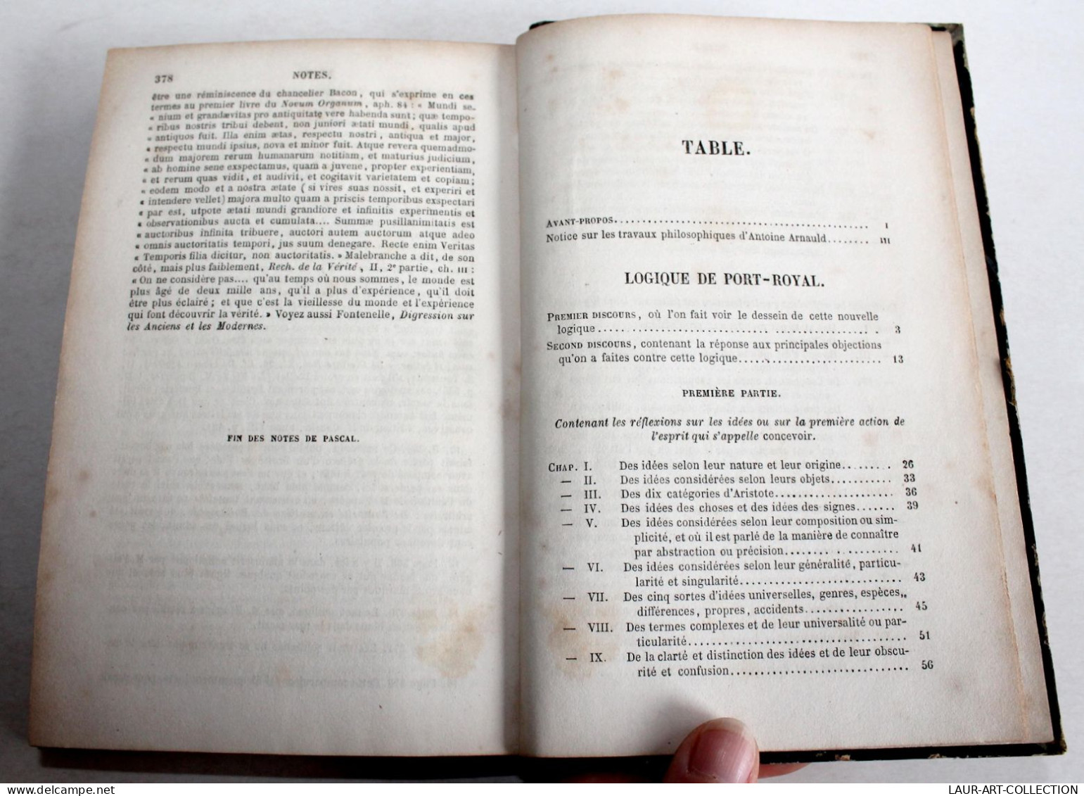 LOGIQUE DE PORT ROYAL, 3 FRAGMENT DE PASCAL PHILOSOPHIE + INTRO De JOURDAIN 1854, LIVRE ANCIEN XIXe SIECLE (2204.63) - Psychologie/Philosophie