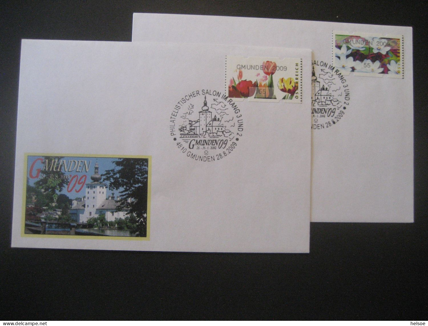 Österreich- FDC Sonderumschlag Gmunden 2009 Automatenmarken Leberblümchen Und Tulpen, MiNr. 6.16 Und 7.16 - Timbres De Distributeurs [ATM]