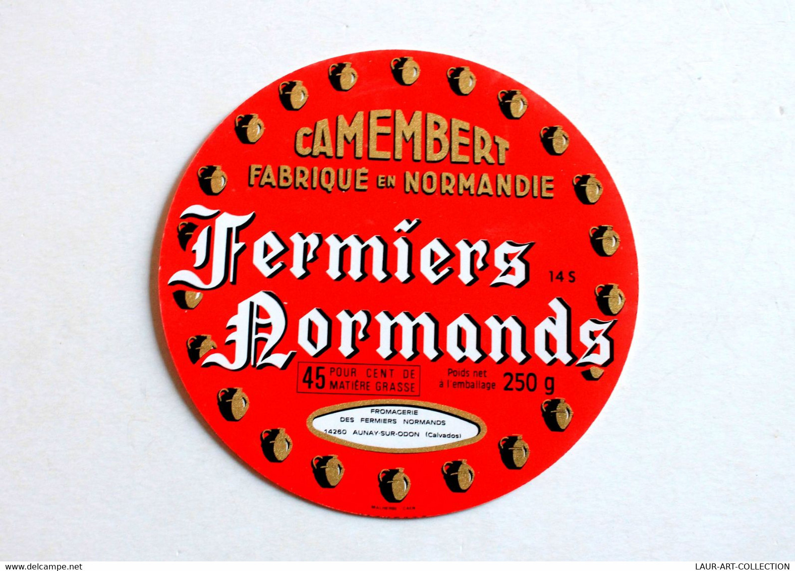 ANCIENNE ETIQUETTE BOITE FROMAGE - CAMEMBERT DE NORMANDIE - FERMIERS NORMANDS - CHEESE LABEL - NEUF (2203.0223) - Cheese