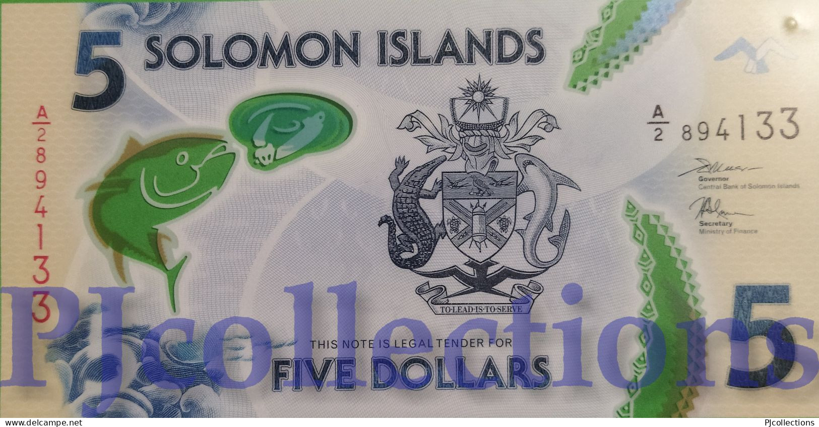 SOLOMON ISLANDS 5 DOLLARS 2019 PICK 38 POLYMER UNC - Solomon Islands