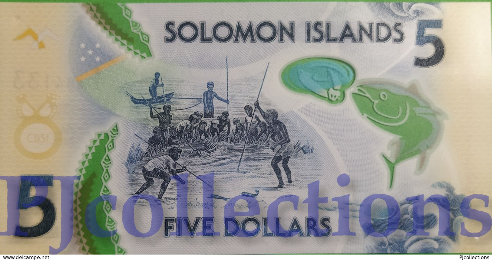 SOLOMON ISLANDS 5 DOLLARS 2019 PICK 38 POLYMER UNC - Isla Salomon