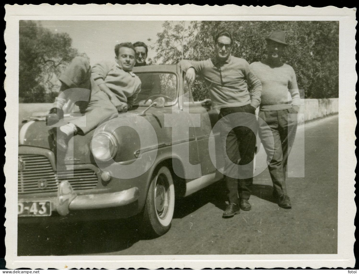 50s ORIGINAL PHOTO FOTO VOITURE CAR CABRIOLET CONVERTIBLE FORD ZEPHYR SIX FOTOGRAFIA ARNALDO FARO ALGARVE PORTUGAL AT273 - Automobiles