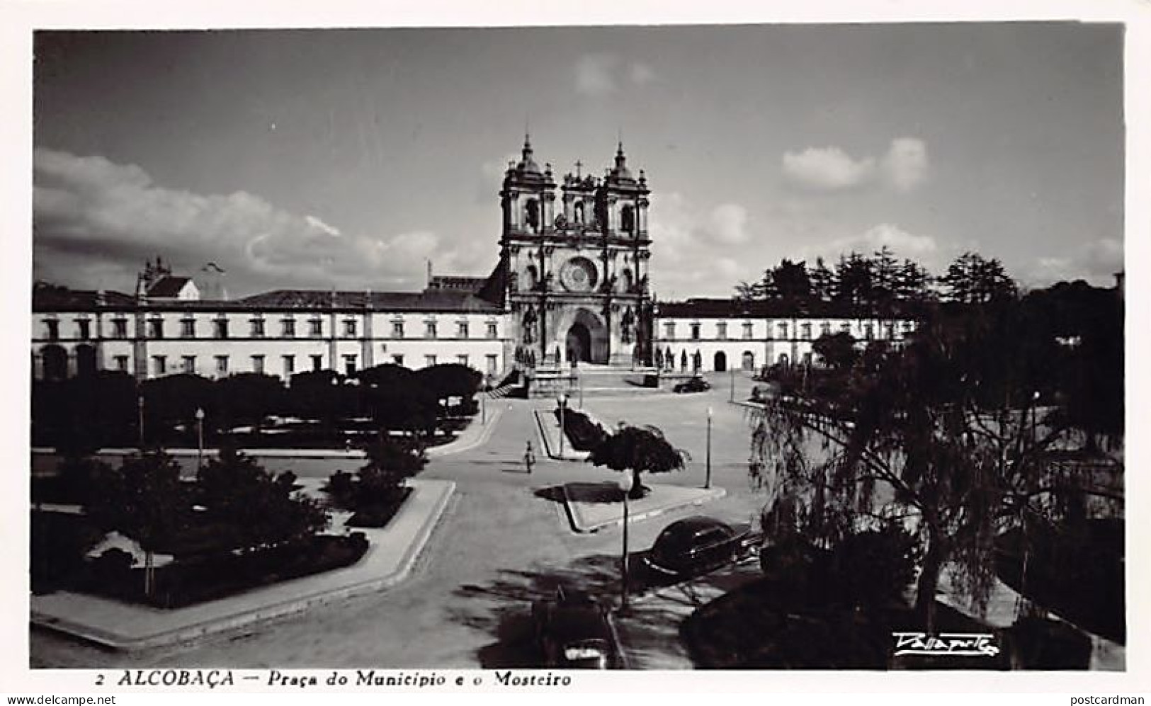 Portugal - ALCOBAÇA - Praça Do Municipio E O Mosteiro - Ed. Loty 2 - Otros & Sin Clasificación