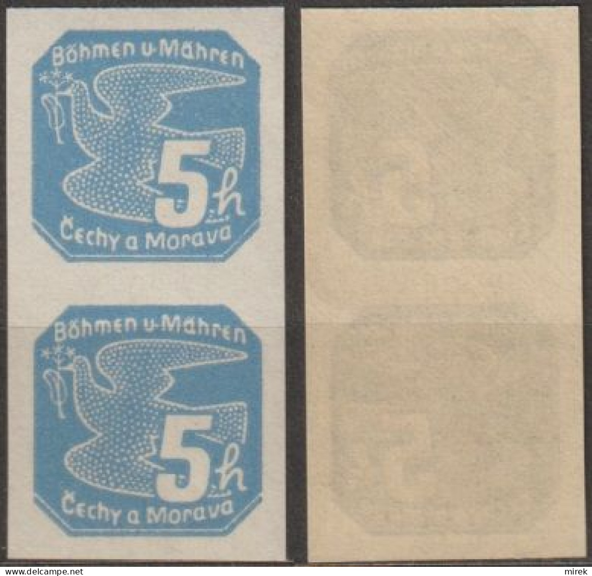 087/ Pof. NV 2, Yellow Gum - Unused Stamps