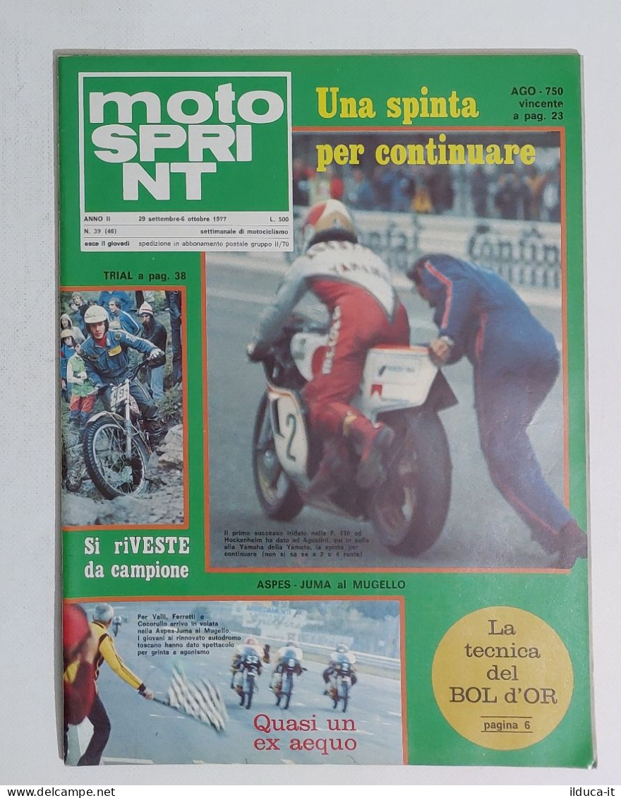 44693 Motosprint 1977 A. II N. 39 - Ossa 350 / Guzzi Story - Moteurs