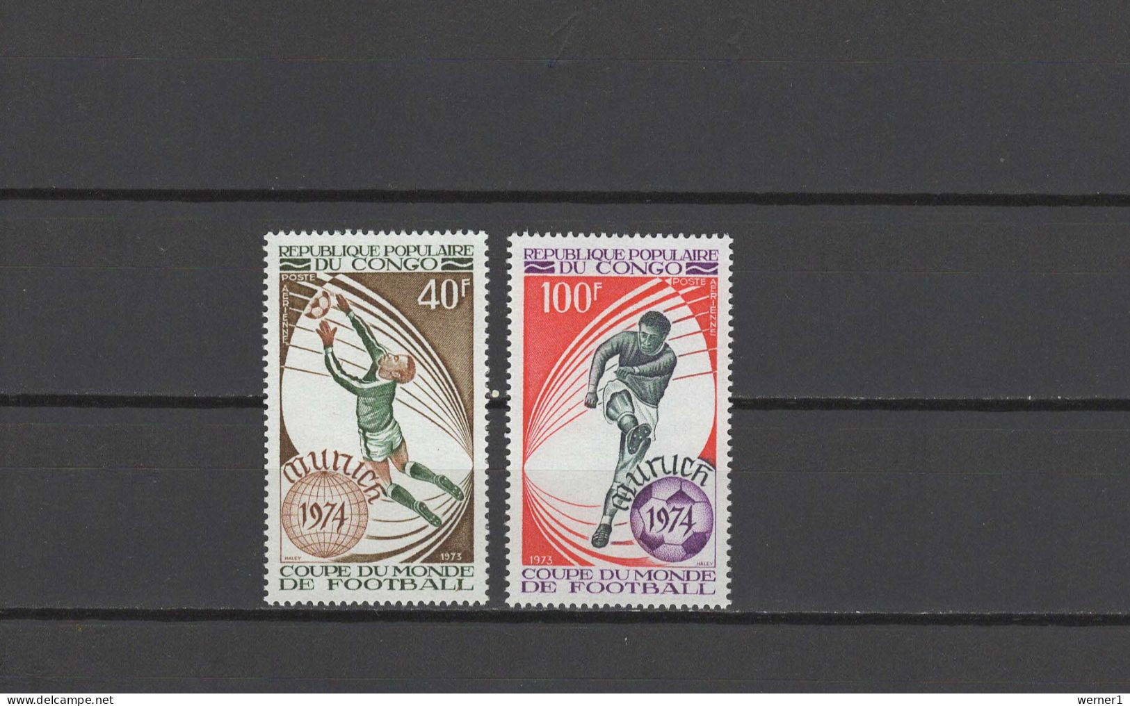 Congo 1973 Football Soccer World Cup Set Of 2 MNH - 1974 – Germania Ovest