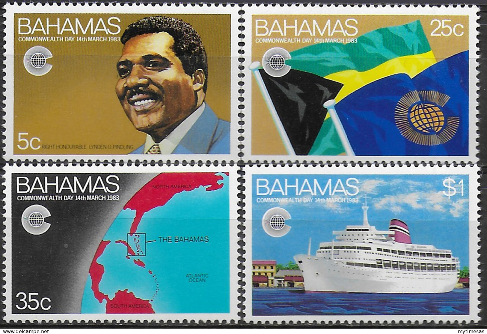 1983 Bahamas Commonwealth Day 4v. MNH SG. N. 641/44 - Otros & Sin Clasificación
