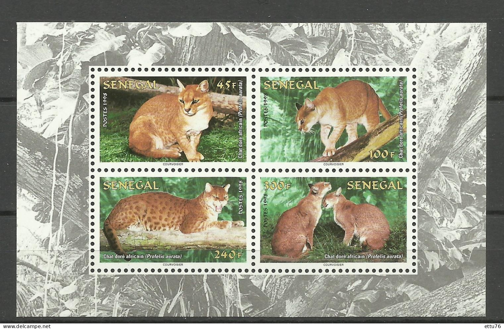 Senegal  1998  Golden Cat  Sheet  MNH - Andere & Zonder Classificatie