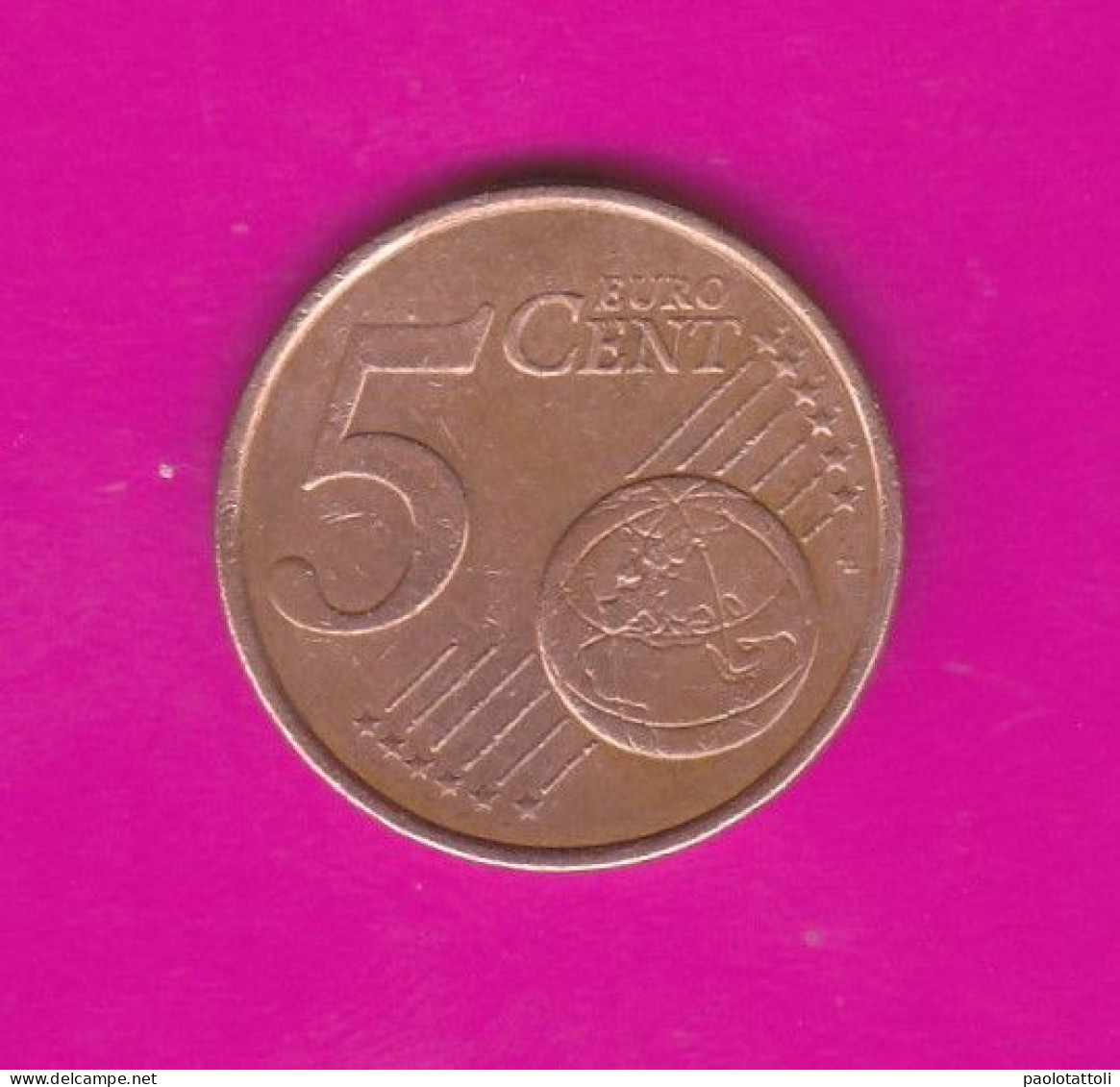 Germany, D 2004- 5 Euro Cent- Nickel Brass- Obverse Oak Leaf. Reverse Denomination- BB, VF, TTB, SS- - Germany