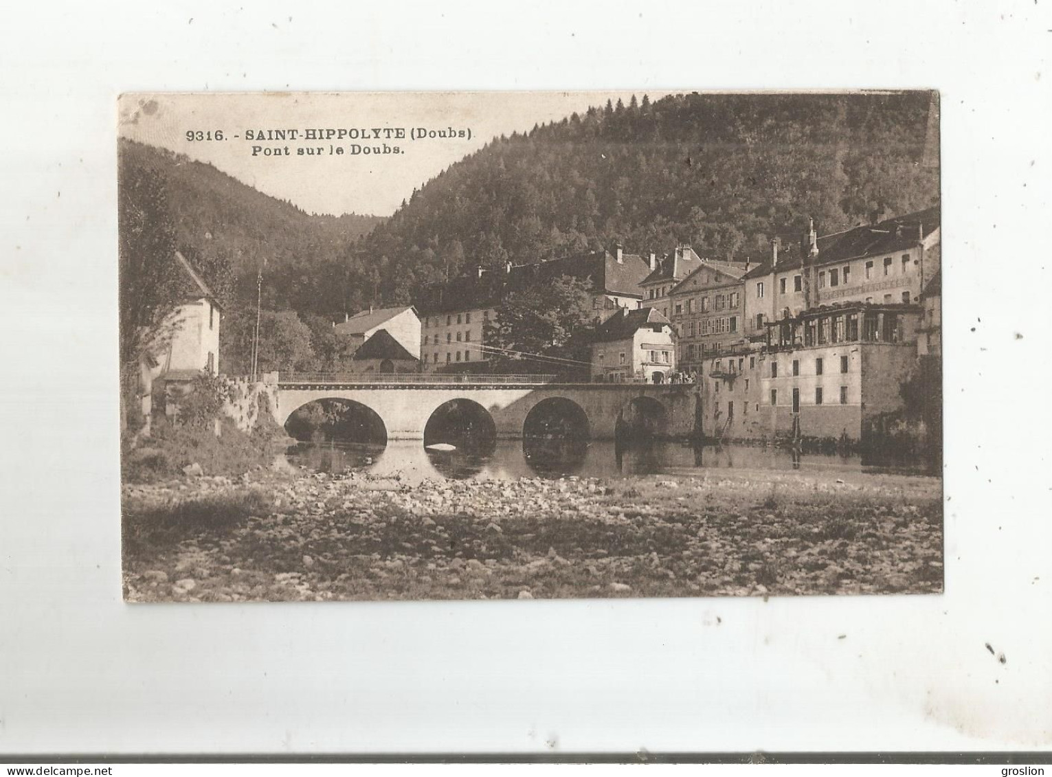 SAINT HIPPOLYTE (DOUBS) 9316 PONT SUR LE DOUBS 1931 - Saint Hippolyte