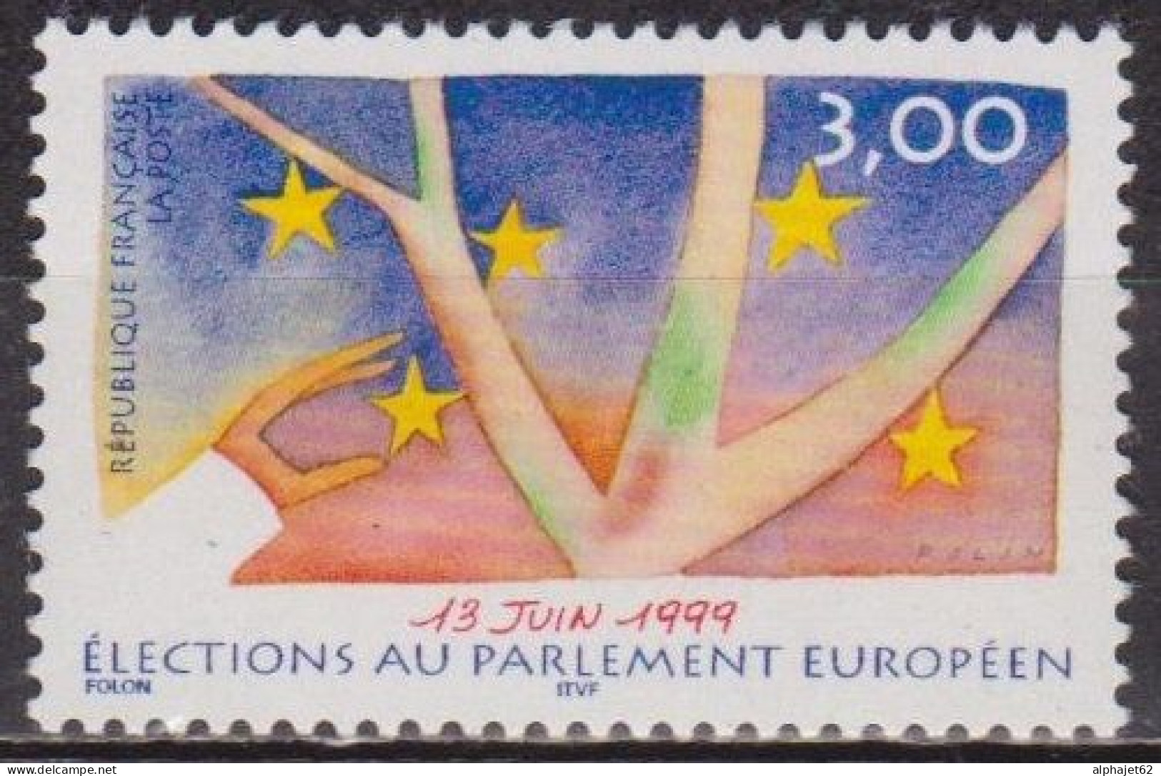 Art - Folon - FRANCE - Elections Du Parlement Europeen - N° 3237 ** - 1999 - Unused Stamps