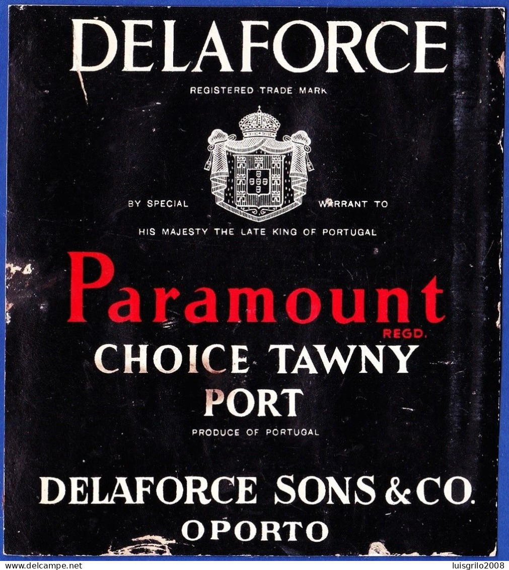 Port Wine Label, Portugal - DELAFORCE PARAMOUNT Choice Tawny Port -|- Delaforce, Oporto - Autres & Non Classés
