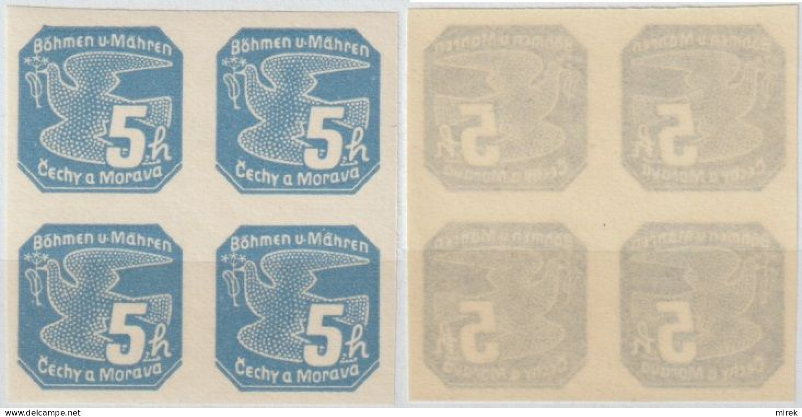 092/ Pof. NV 2, Translucent Paper - Unused Stamps