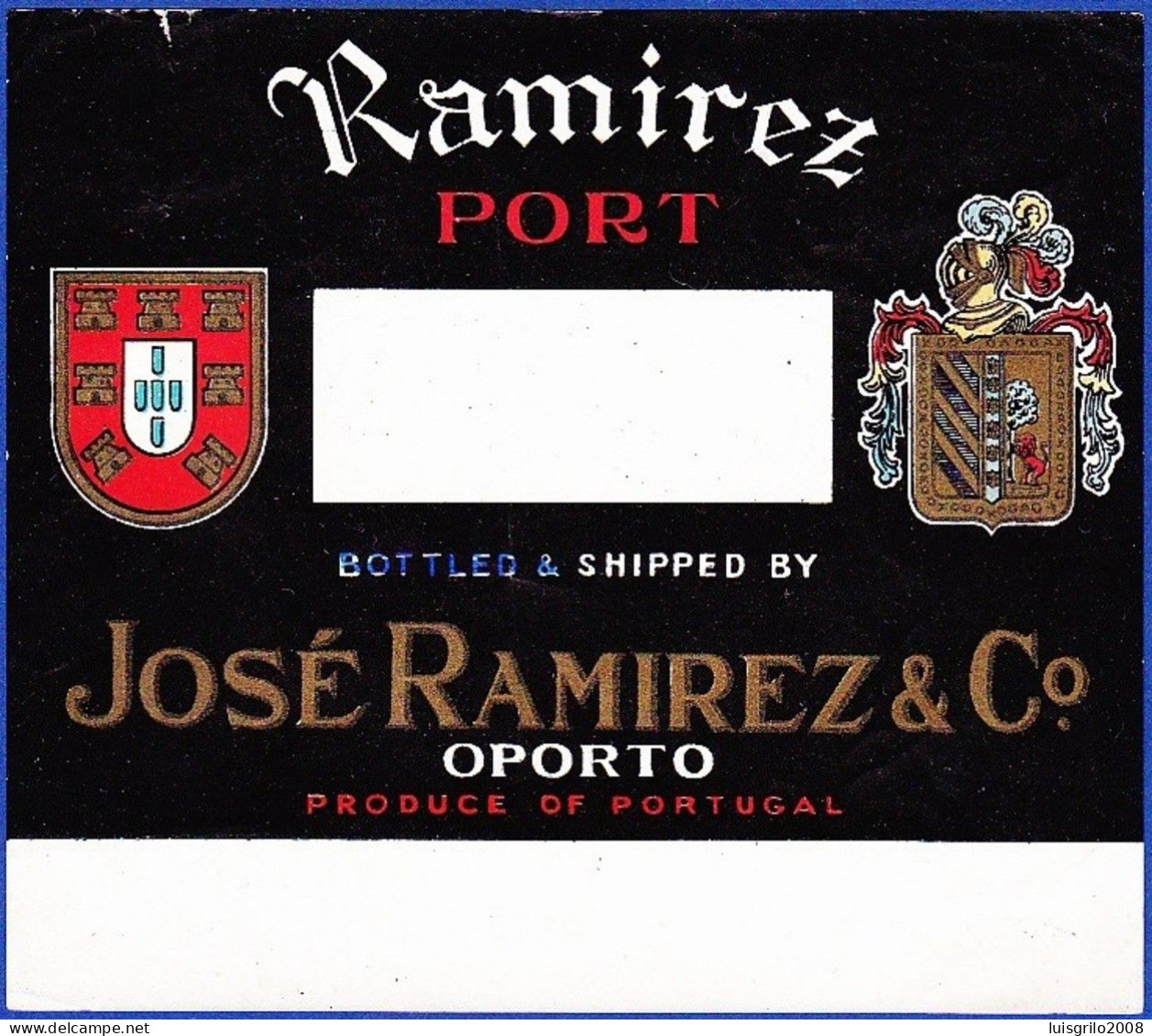 Port Wine Label, Portugal - RAMIREZ PORT -|- José Ramirez, Oporto (See The Image Well) - Autres & Non Classés