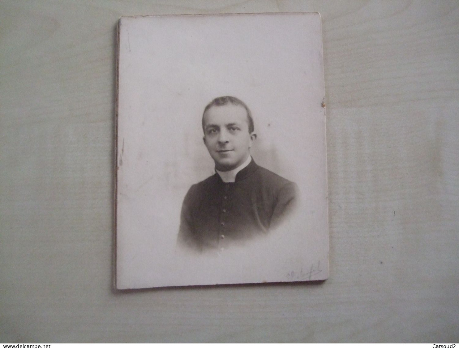 Grande Photo Ancienne Cartonnée HOMME D'EGLISE A IDENTIFIER - Beroepen