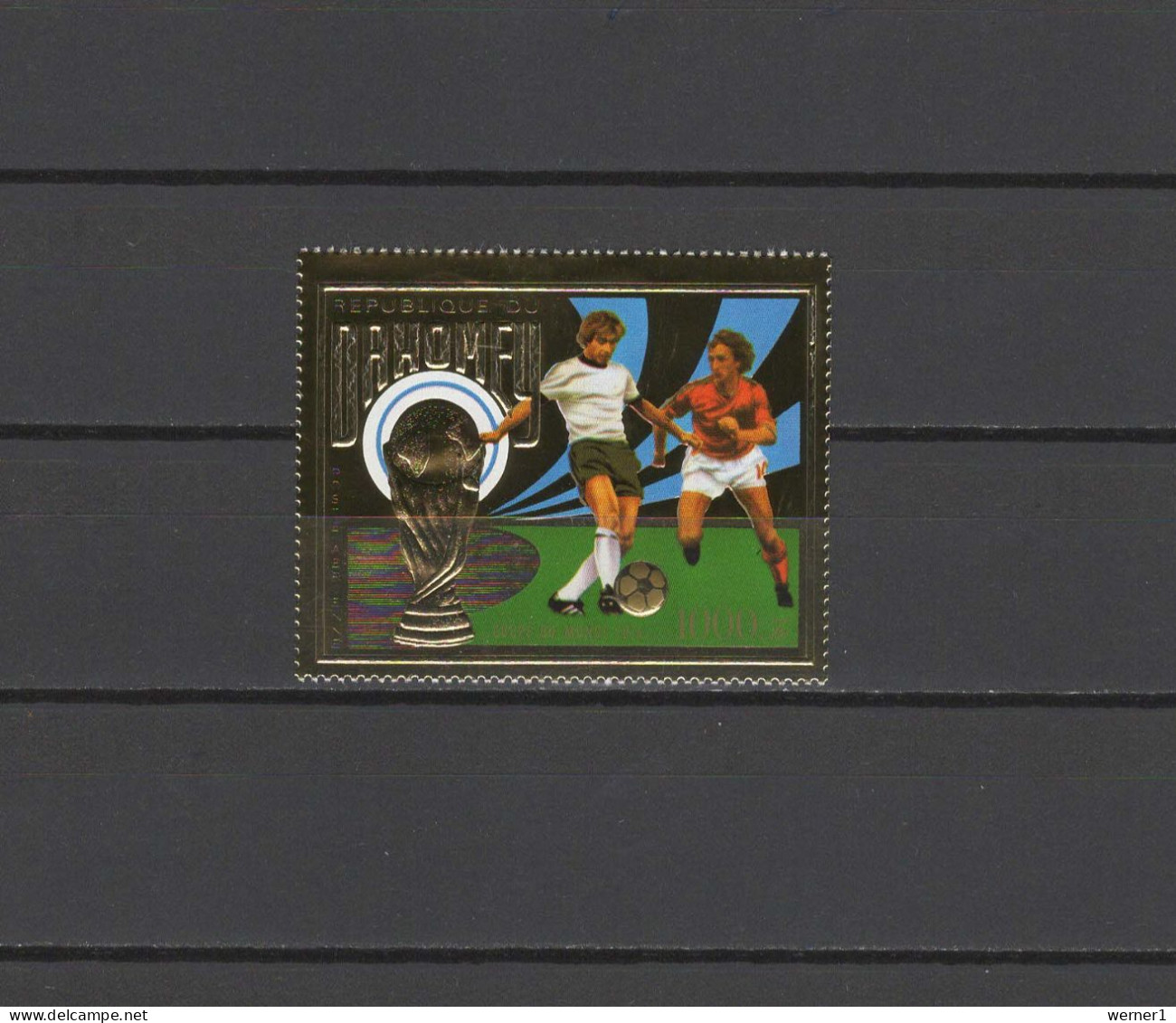 Dahomey 1974 Football Soccer World Cup Gold Stamp MNH - 1974 – Westdeutschland