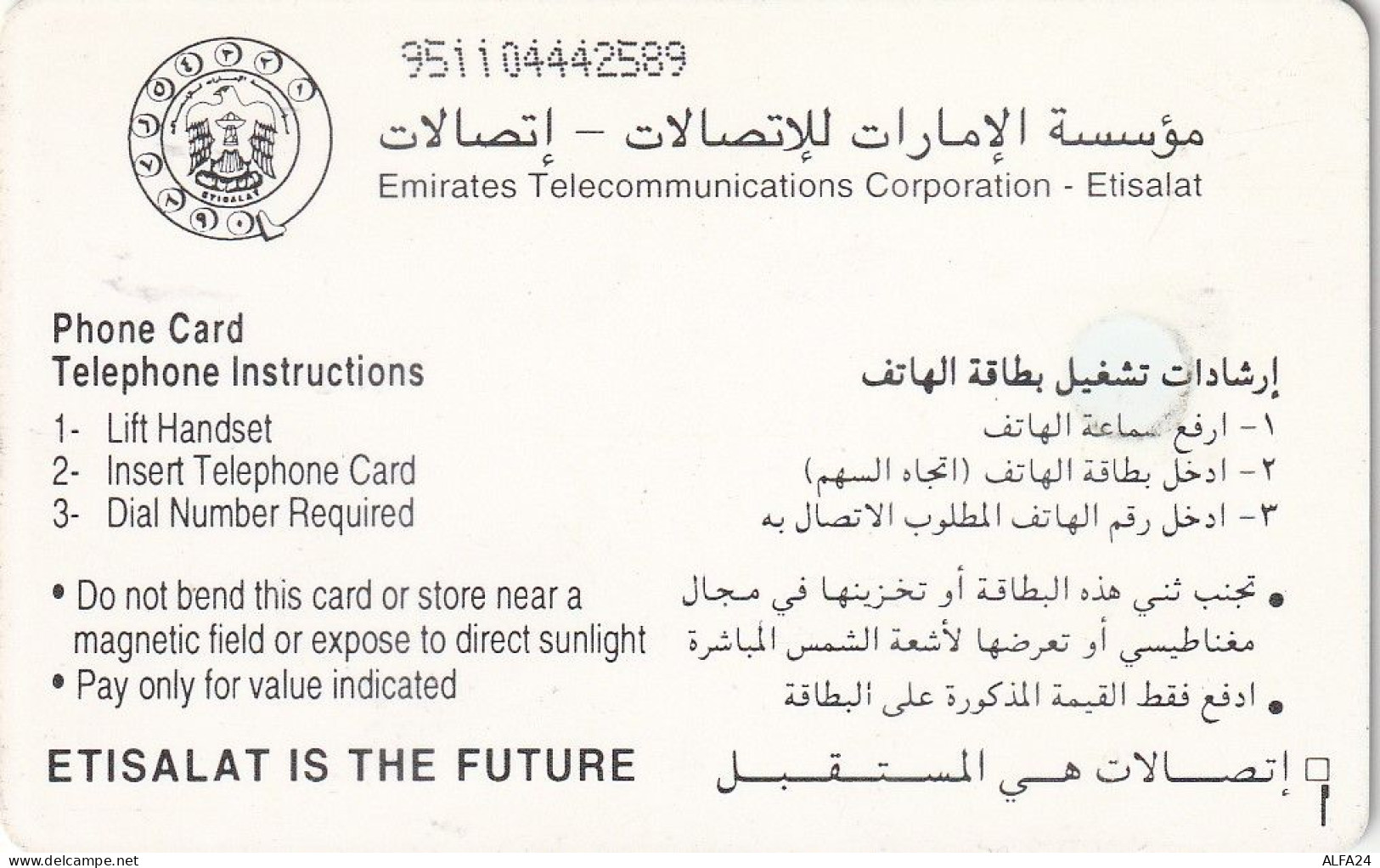 PHONE CARD EMIRATI ARABI  (CZ2420 - Ver. Arab. Emirate