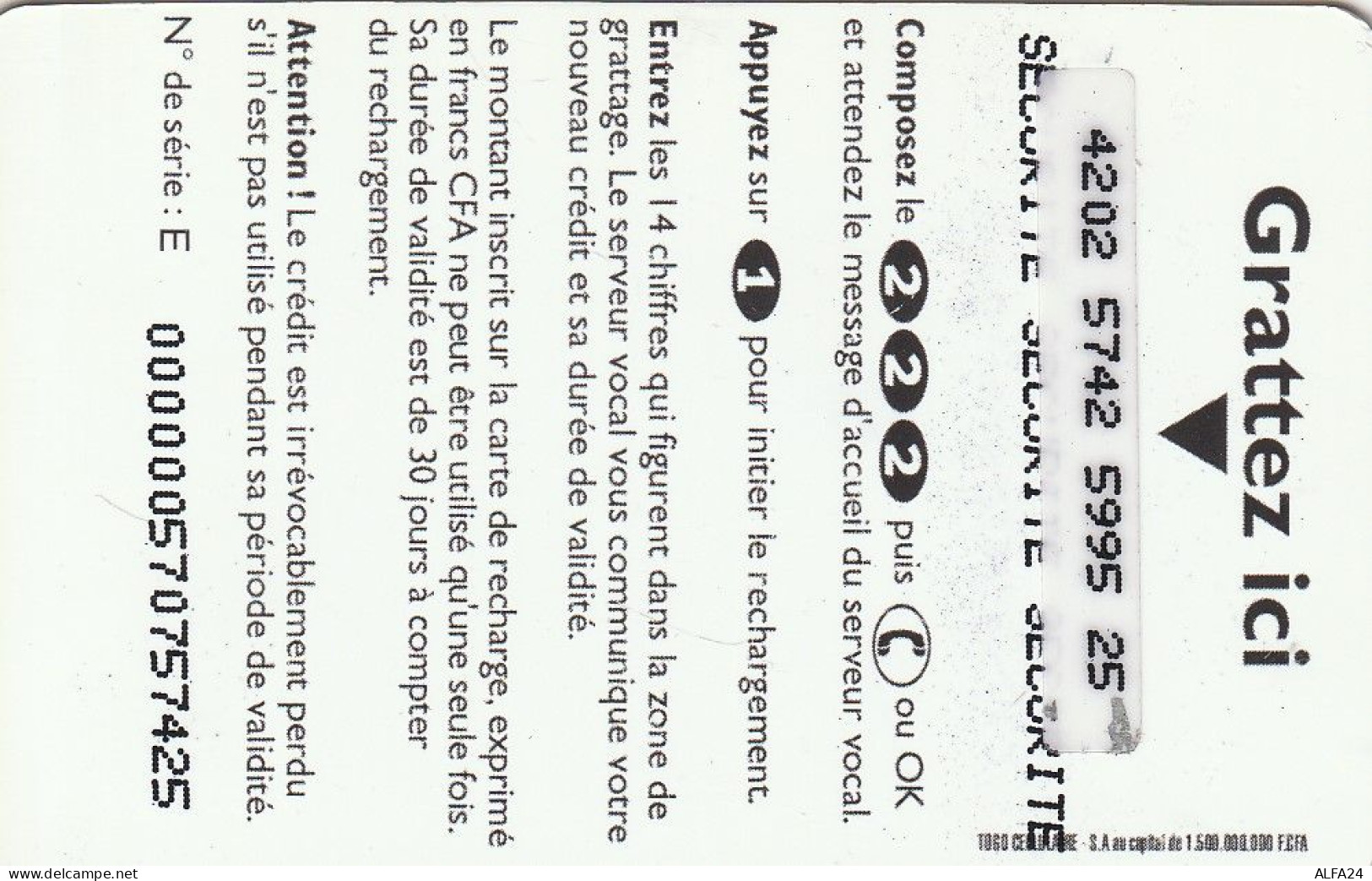 PREPAID PHONE CARD TOGO  (CZ2387 - Togo