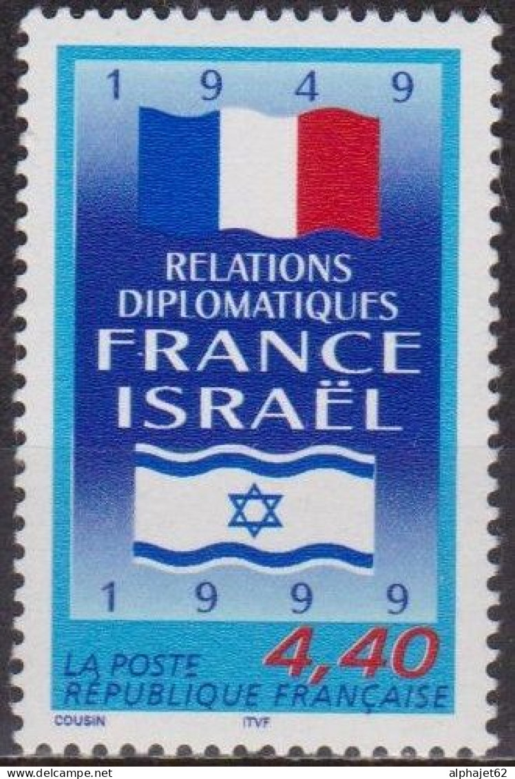 Drapeaux - FRANCE - Relations Diplomatiques - N° 3217 ** - 1999 - Ungebraucht