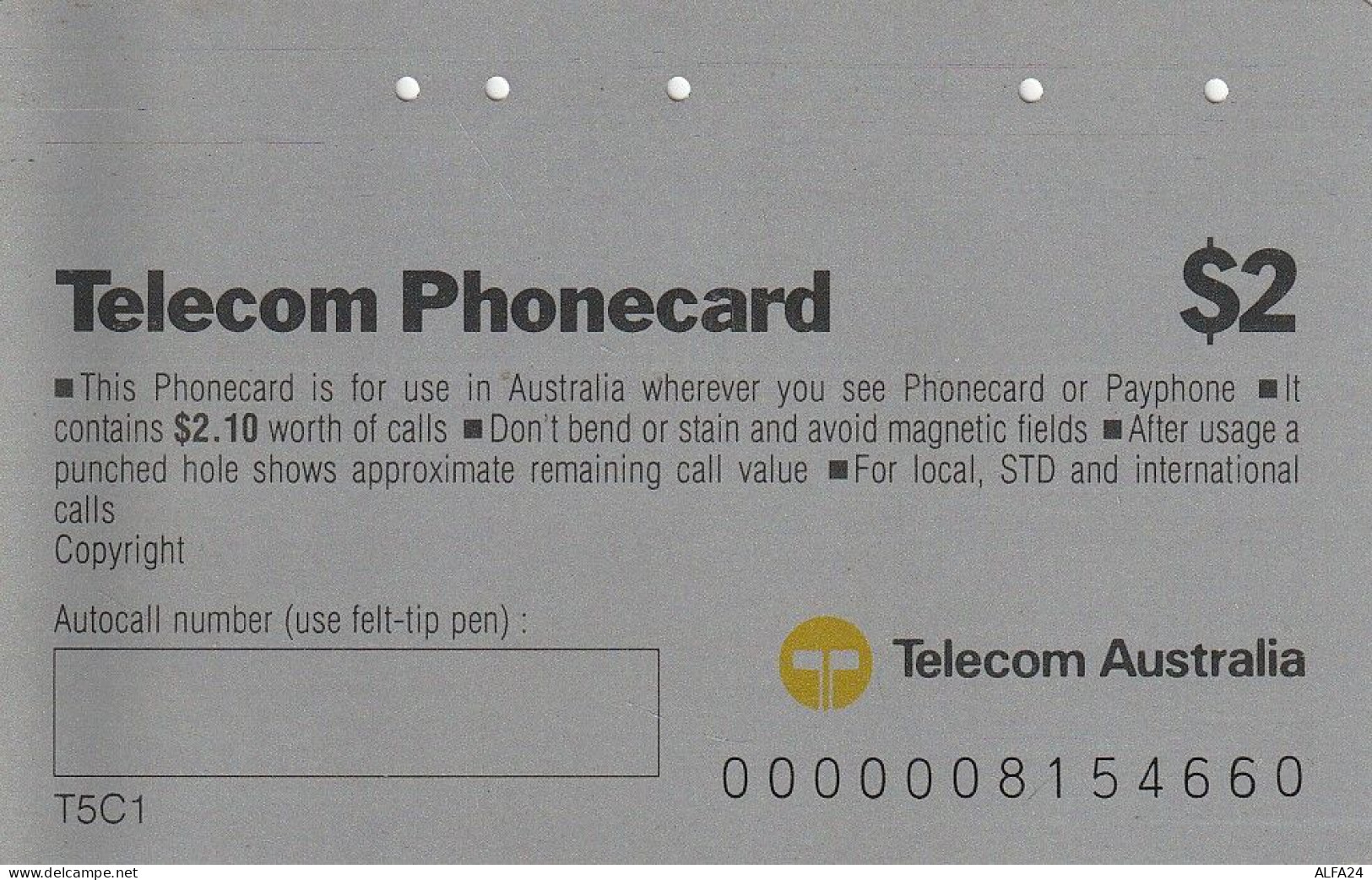 PHONE CARD AUSTRALIA  (CZ2259 - Australie