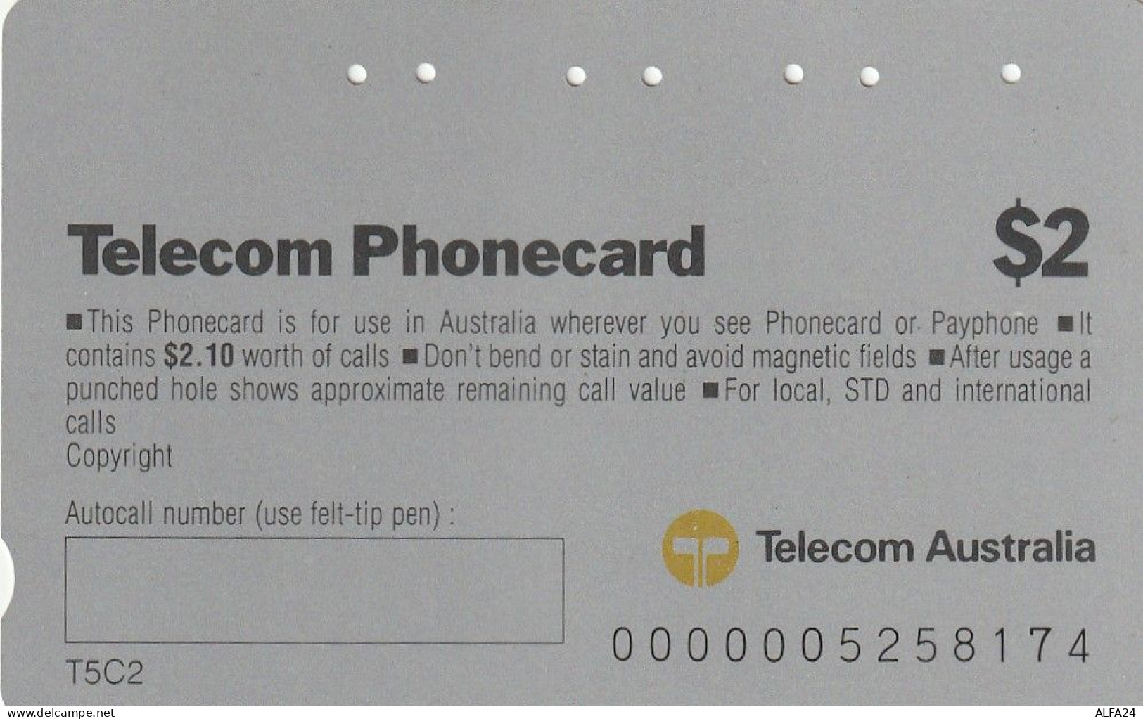 PHONE CARD AUSTRALIA  (CZ2260 - Australie