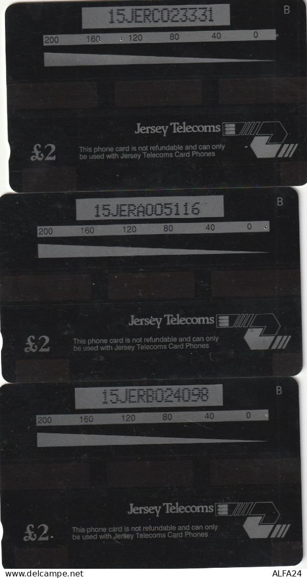 3 PHONE CARD JERSEY  (CZ2176 - Jersey Et Guernesey
