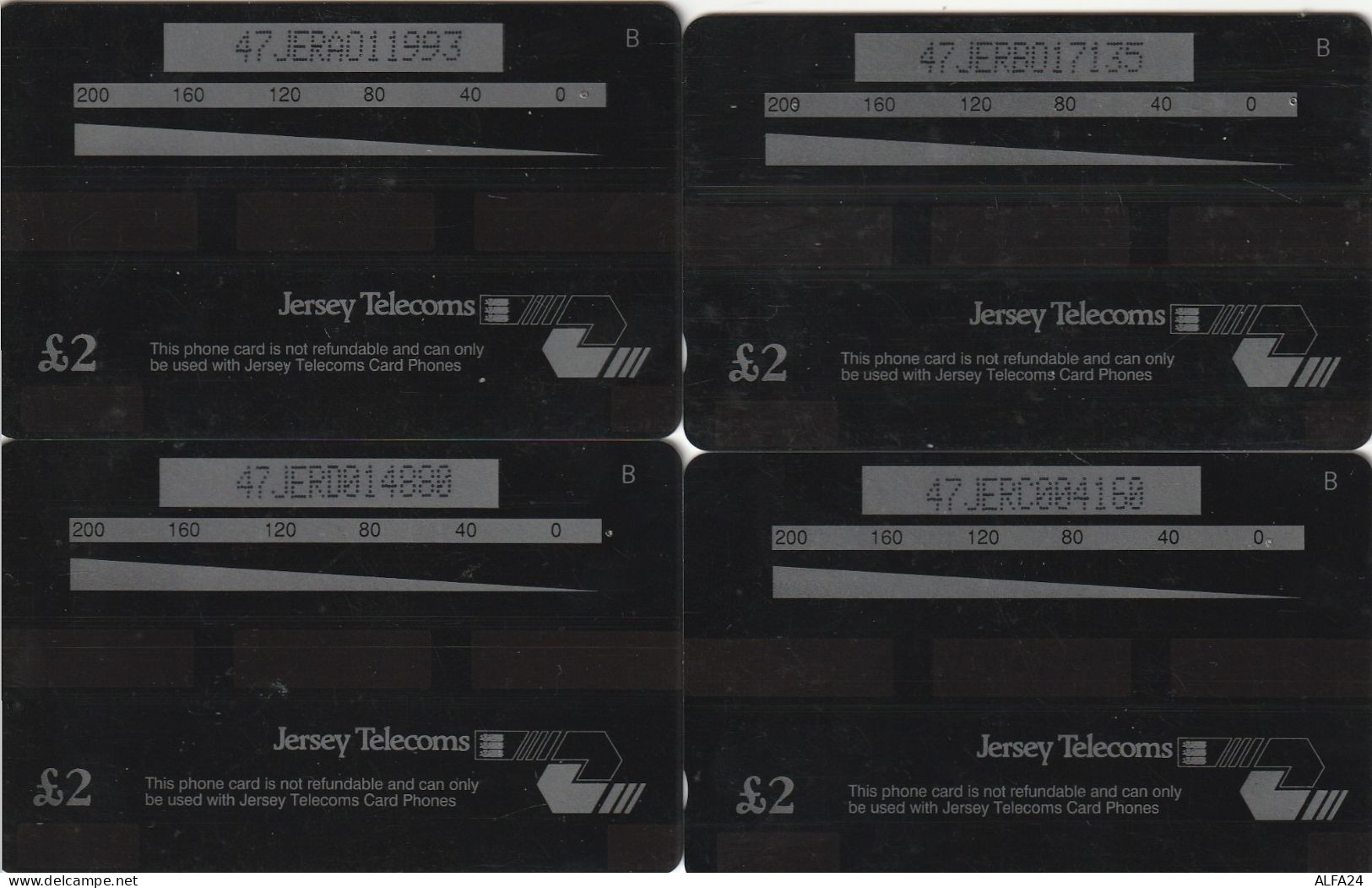 4 PHONE CARD JERSEY  (CZ2174 - Jersey En Guernsey