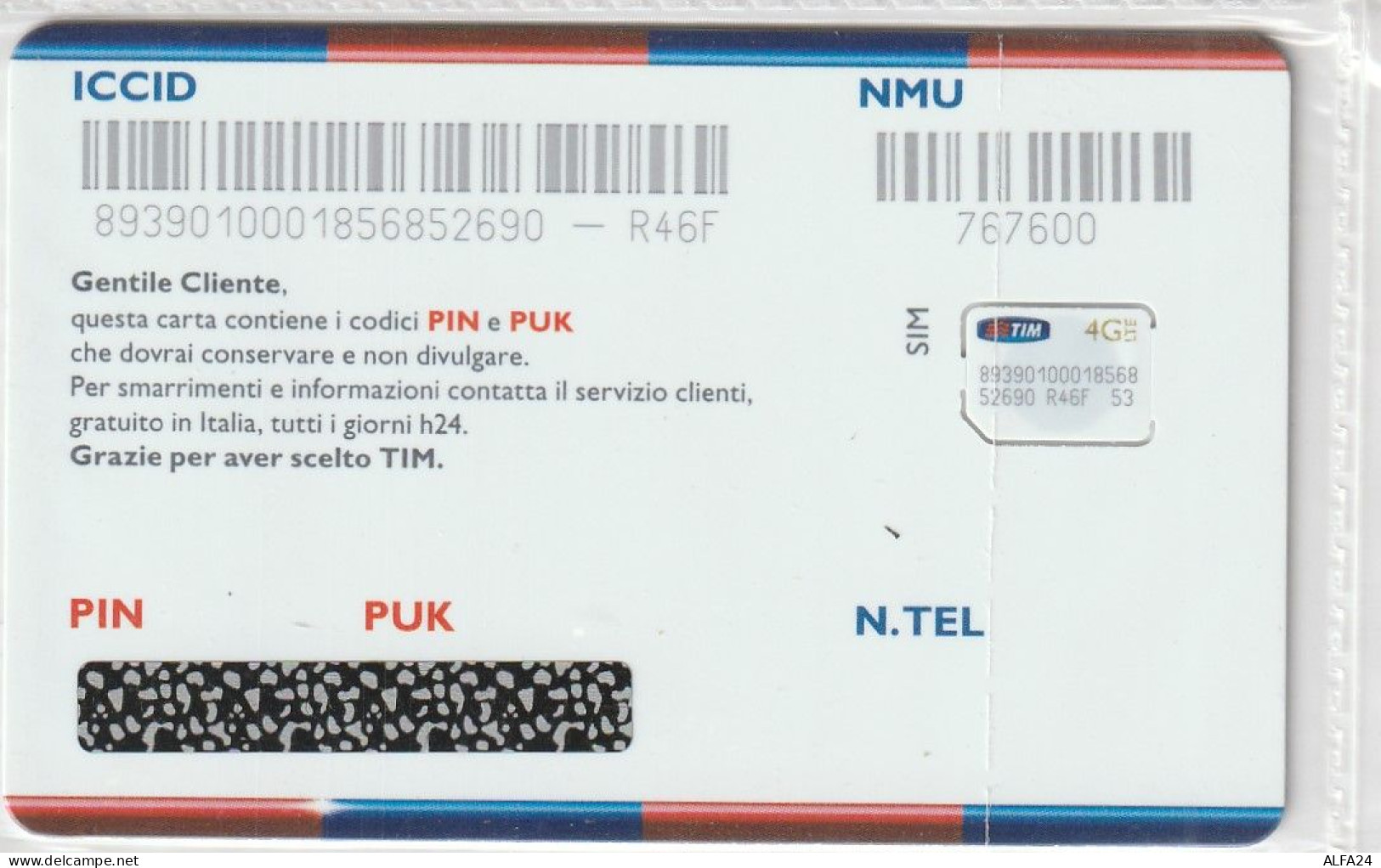 GSM SIM TIM   (CZ2144 - [2] Sim Cards, Prepaid & Refills