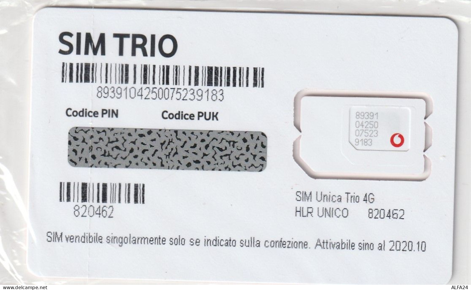 GSM SIM VODAFONE  (CZ2151 - [2] Tarjetas Móviles, Prepagadas & Recargos