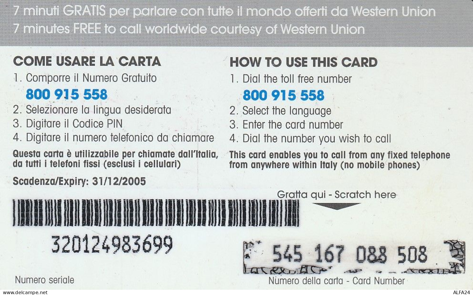 PREPAID PHONE CARD ITALIA INFOSTRADA (CZ2130 - Openbaar Gewoon