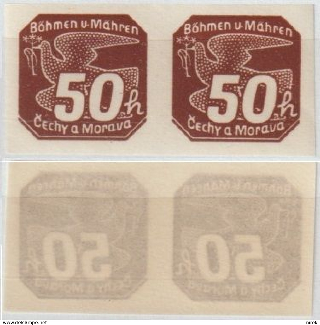095/ Pof. NV 8, Translucent Paper - Unused Stamps