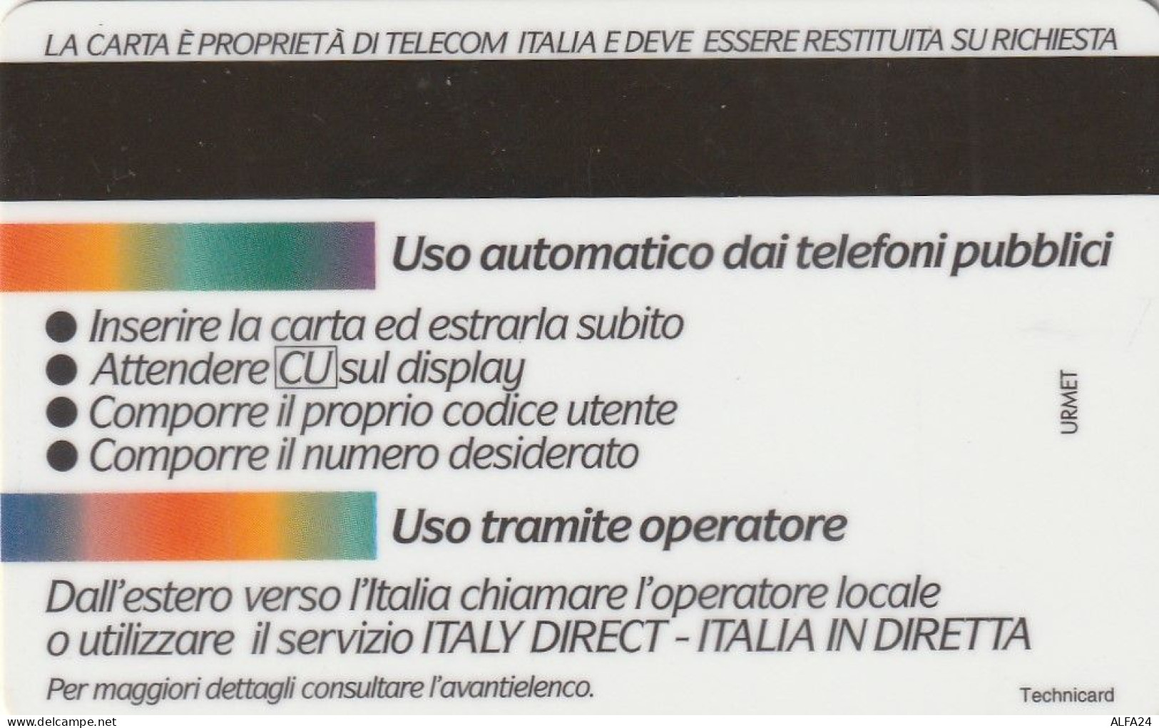 CARTA DI CREDITO TELECOM  (CZ2113 - Usi Speciali