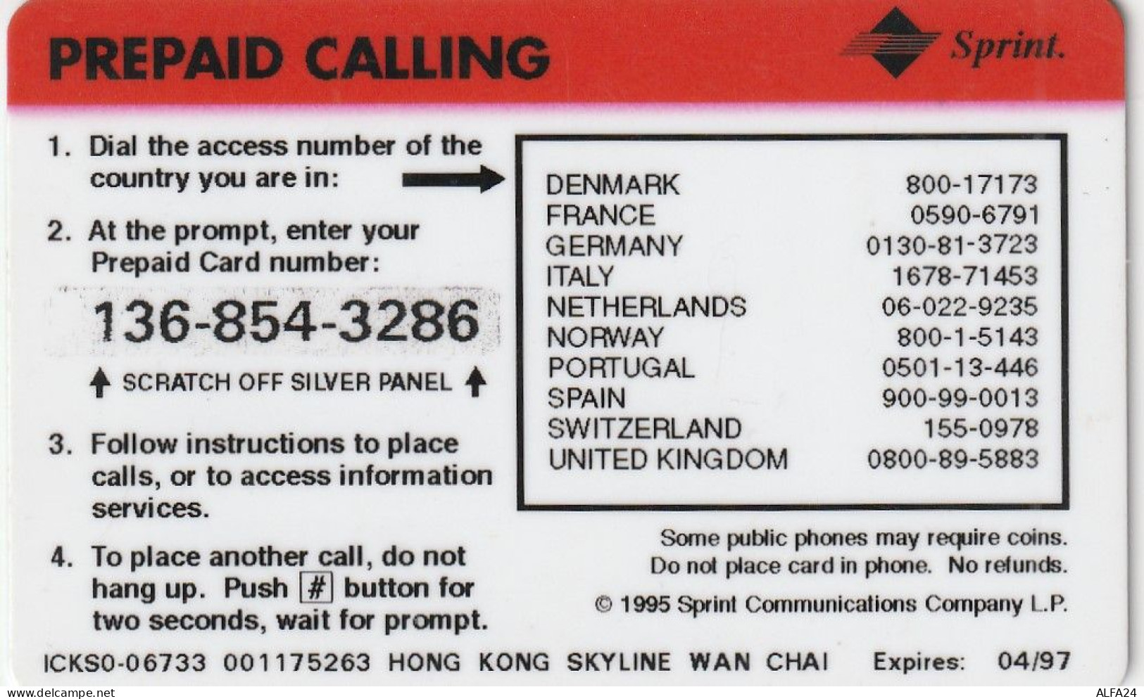 PREPAID PHONE CARD ITALIA SPRINT (CZ2102 - Public Ordinary